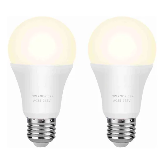 2 Focos Led Sensor De Encendido/apagado Automático E26/e27