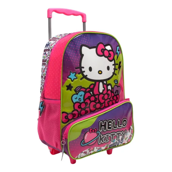 Mochila Hello Kitty 16 Pulgadas Con Carro - Vamos A Jugar