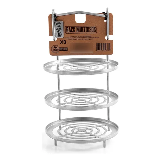 Rack Multiusos Hamburguesas Barril Asador Ahumador 3 Niveles