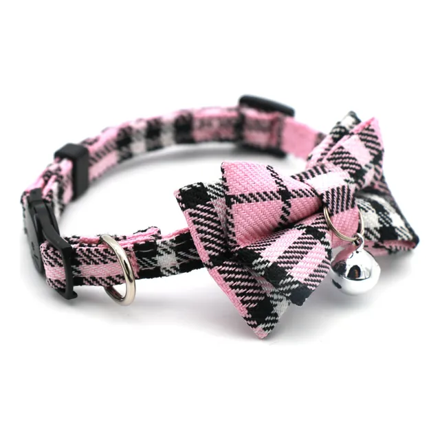 Collar Para Gato Con Moña Y Cascabel Regulable Ajustable