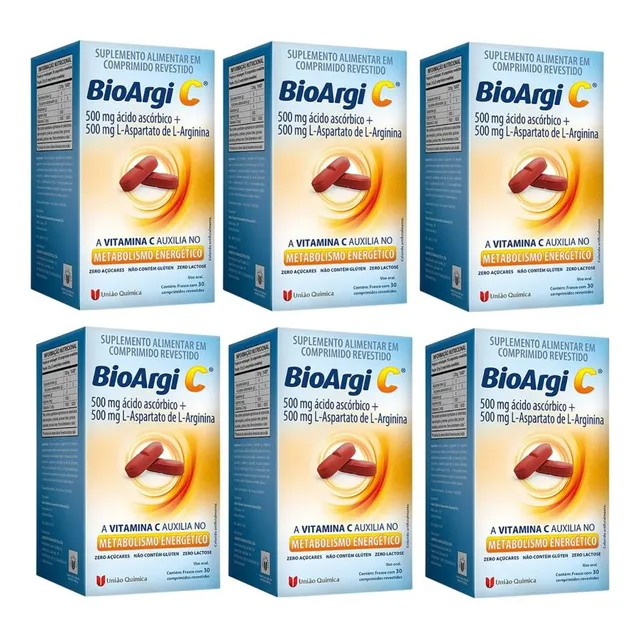Kit Bioargi C Com 6un De 30 Comprimidos Revestidos Cada