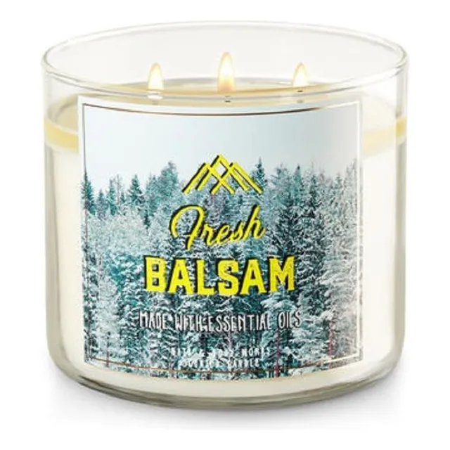Bath And Body Works White Barn Bálsamo Fresco 3 Vela De Mech