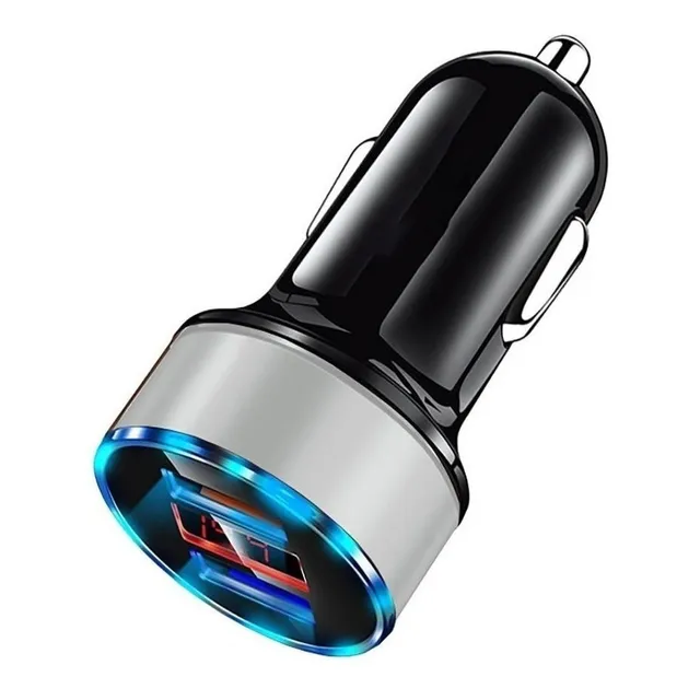 Cargador Para Auto 12v 2 Puertos Usb Combinado Treqa Celular