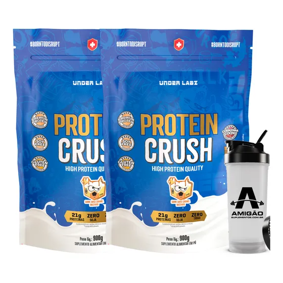 Kit 2 Protein Crush (2x 900g) Under Labz 100% Whey Protein