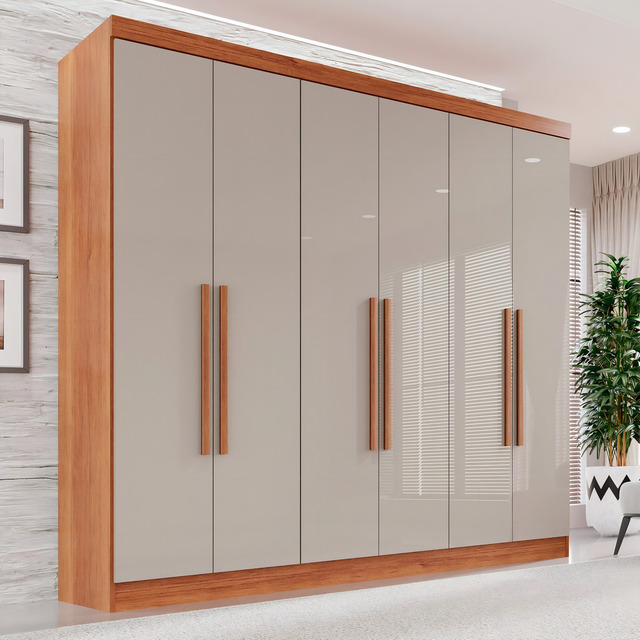 Guarda-roupa Casal 6 Portas 2 Gavetas França Guarda-roupa Casal 6 Portas 2 Gavetas França