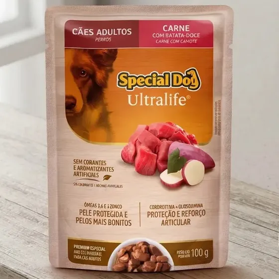Special Dog Carne Ao Molho Ração Úmida Sachê 100g