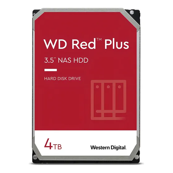 Hd 4tb Western Digital Wd Red Plus Nas Sata 6gb/s Wd40efpx Cor Vermelho