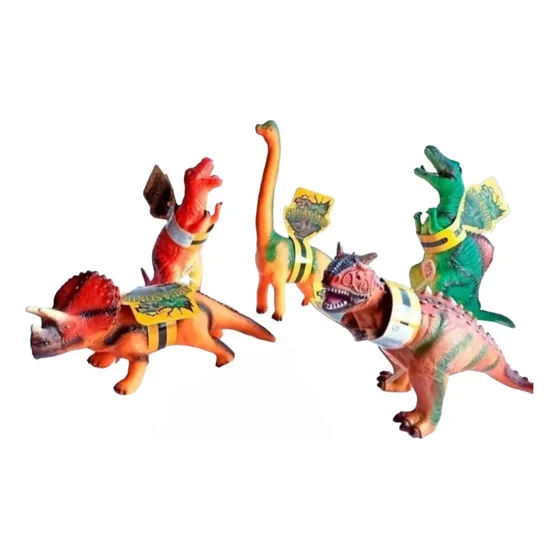Dinosaurios De Jebe Con Sonido Coleccion X 5 Suaves
