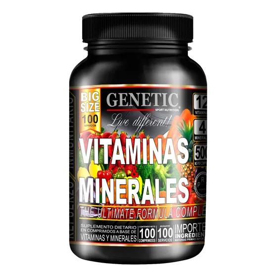 100 Días Multi Vitamínico Mineral Genetic Vitalidad Energía