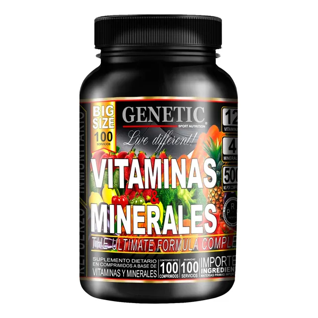 100 Días Multi Vitamínico Mineral Genetic Vitalidad Energía