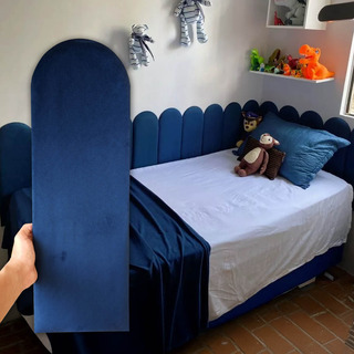 Placa Adesiva Cabeceira Nuvem Cama Viúva 6 Módulos 20x60 Placa Adesiva Cabeceira Nuvem Cama Viúva 6 Módulos 20x60