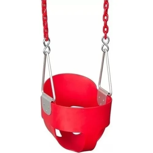 Hamaca Niños Bebés Cadena En Goma Segura Y Excelente Calidad Color Rojo