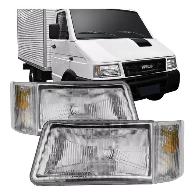 Par Farol E Lanterna Dianteira Iveco Daily 97 A 2007 Cristal
