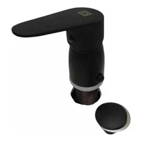 Monocomando Bidet C/transf Negro Maneta Plana 