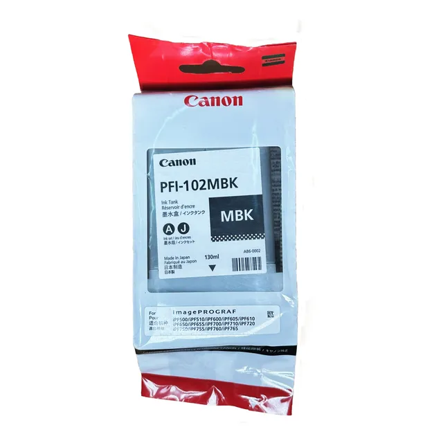 Cartucho De Tinta Canon Pfi-102mbk Negmate Caducada Original
