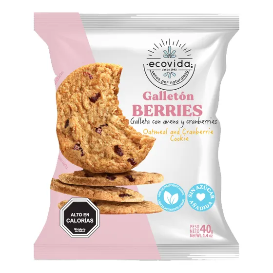 Galletón Ecovida Sin Azúcar Berries 40g