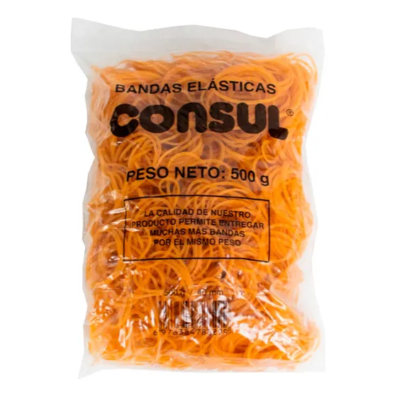Bandas Elásticas 40mm X 500gr Consul Banditas En Bolsa Color Nude