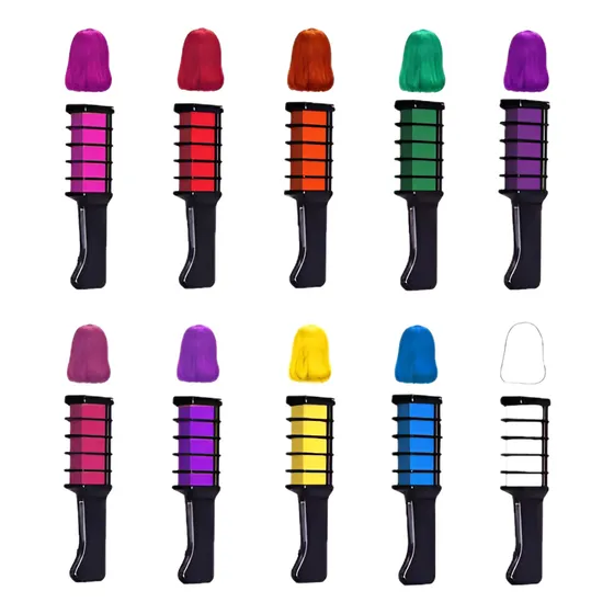 Tizas Para Pintar Cabello Colores Peine Temporal 8 Tonos