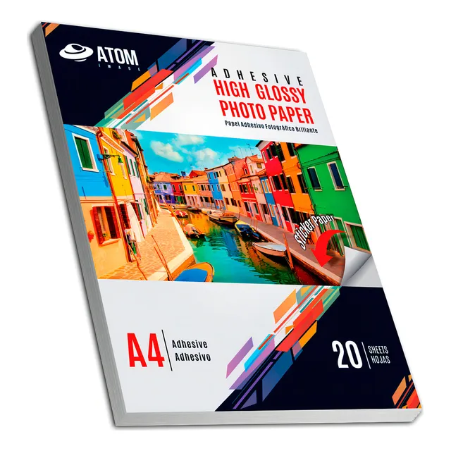 Papel Foto Auto Adhesivo 135 Gr. Glossy A4 X 20 Hojas