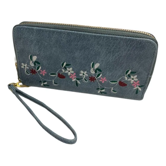 Billetera/monedero Para Dama Con Diseño Bordado 