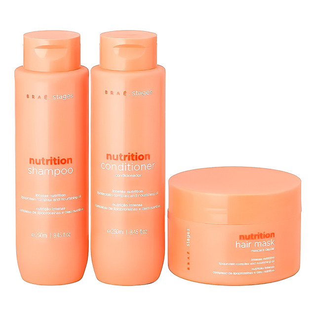 Braé Kit Stages Nutrition Shampoo + Condicionador + Máscara Braé Kit Stages Nutrition Shampoo + Condicionador + Máscara