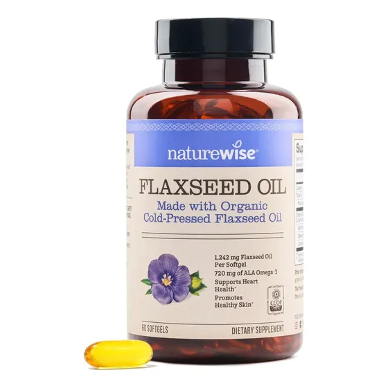 Suplemento Aceite De Linaza De 1200mg 60 Cápsulas Naturewise