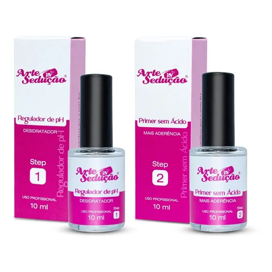 Kit Regulador De Ph E Primer Sem Ácido 10ml, Arte Sedução