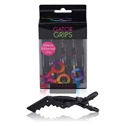 Framar Gator Grips Negro Styling Hair Clips - Qfi0j