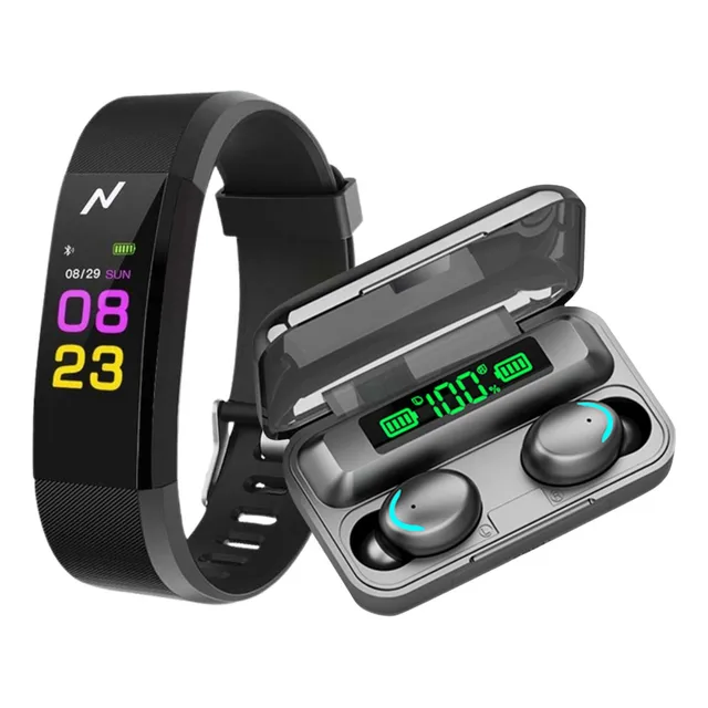 Combo Smartwatch Reloj Inteligente Noga Sb01 + Auricular F95