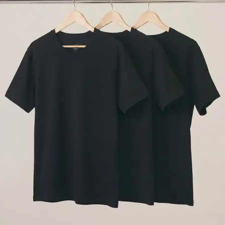 Kit 3 Camisetas Hering Masculina Básica Original Algodão Preto Xg