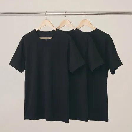 Kit 3 Camisetas Hering Masculina Básica Original Algodão Preto Xg
