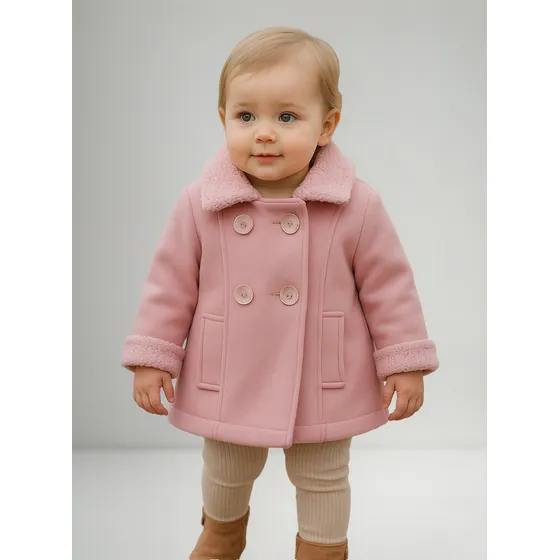 Campera Bebé Tapado Grecia Rosa Peponas