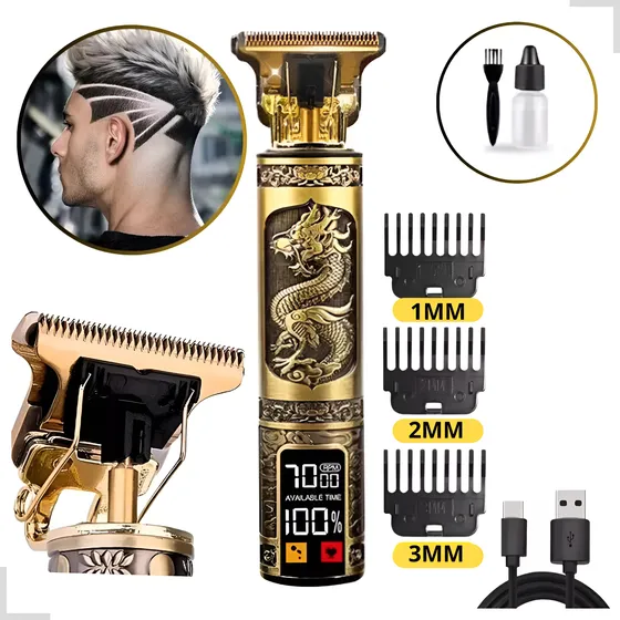 Máquina De Corte Barba Cabelo Bigode Profissional Com Nfe
