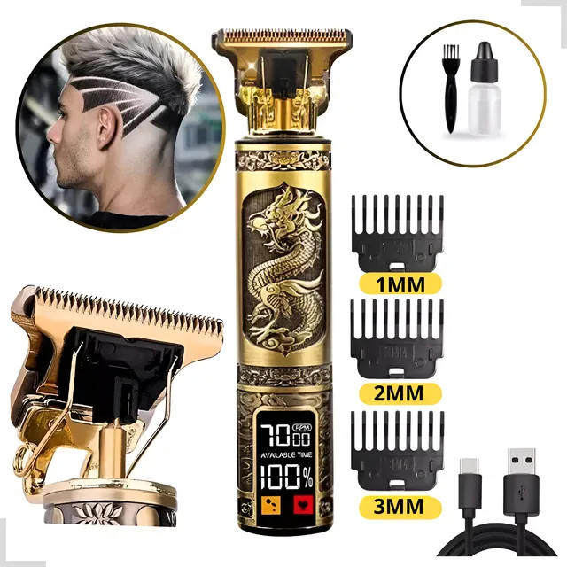 Máquina De Corte Barba Cabelo Bigode Profissional Com Nfe