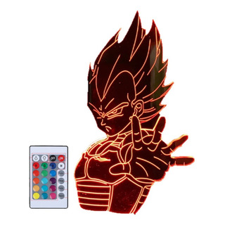 Hj Lámpara Led 3d Vegeta Dragón Ball Z Usb Touch 7 Colores Hj Lámpara Led 3d Vegeta Dragón Ball Z Usb Touch 7 Colores