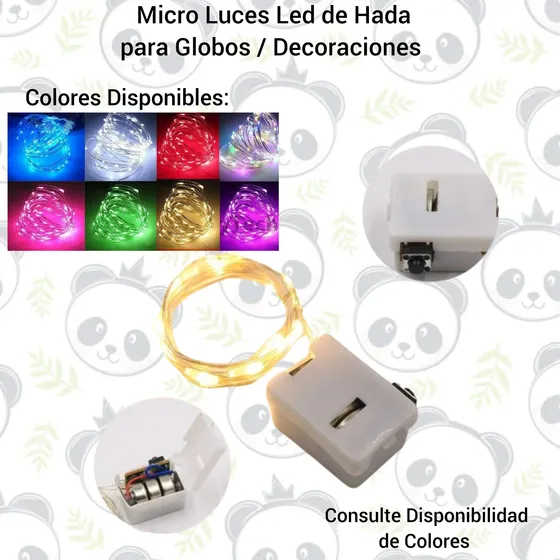 Luces Micro Led Cadena De Cobre  Para Globos Transparentes 