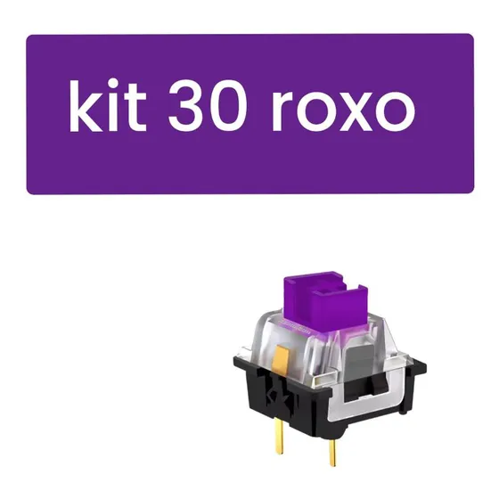 Kit 30 Switch Redragon Roxo Purple Teclado Mecânico