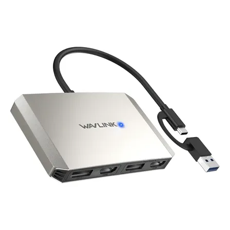 Adaptador Wavlink Usb C A Hdmi Y Displayport