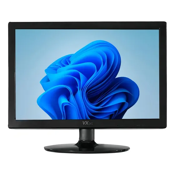 Monitor 15" LED HD 60Hz 5ms HDMI e VGA furação para suporte ideal para PDV e escritórios VXpro VX154X cor preto