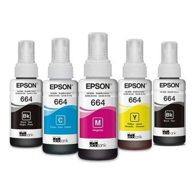 Kit Tinta Epson 664 X5 L210 L355 L455 L575 L555 Impresora 