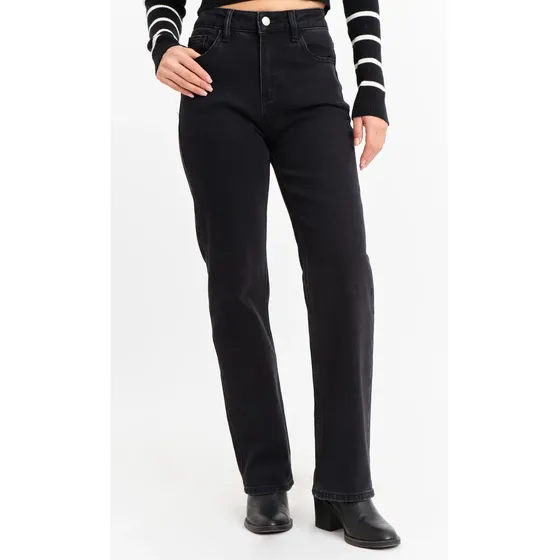 Jeans Básico Recto Negro Nicopoly