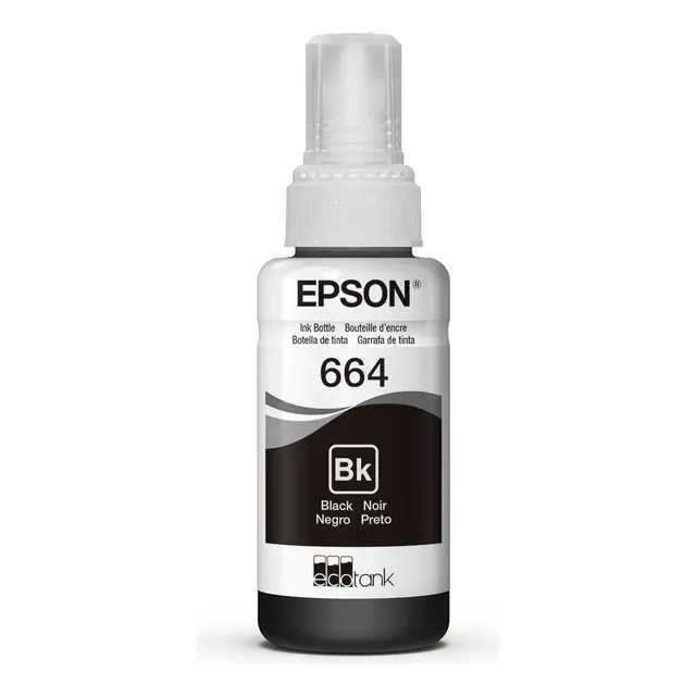 Botella De Tinta Epson Ecofit Color Negro T664