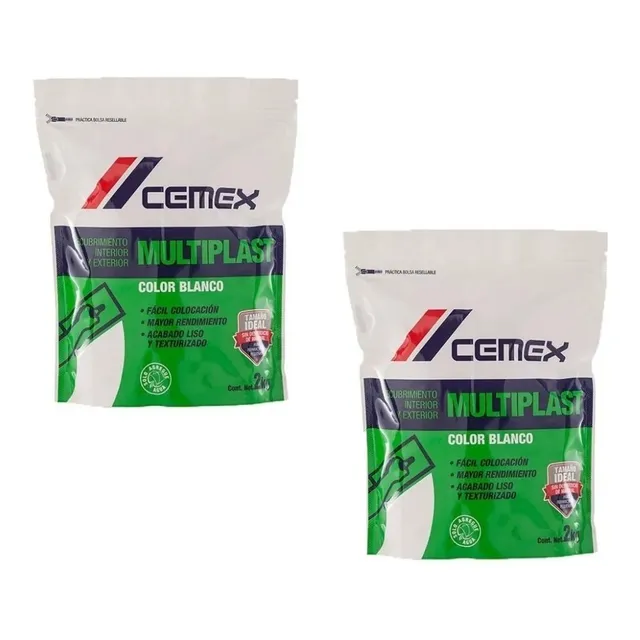 Cemex Multiplast Blanco 4kg A Base De Cemento