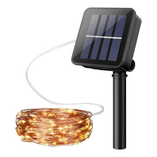 Serie Led Decorativa 22 M Panel Solar Batería Recargable Ext Serie Led Decorativa 22 M Panel Solar Batería Recargable Ext