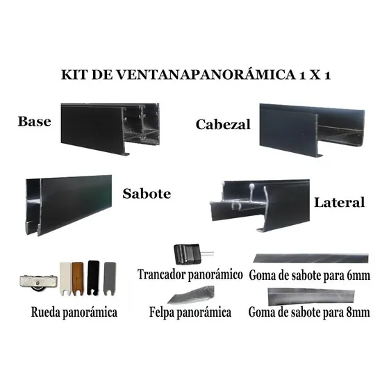 Kit De Ventana Panorámica 1 X 1 