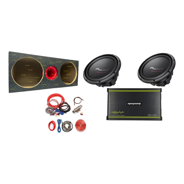 2 Subwoofer Pioneer Ts-w312d4 + Magnum R1000x+ Kit + Cajon