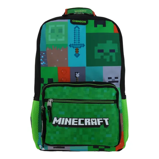 Mochila Escolar Grande Chenson Minecraft Tiles Mc66392-3