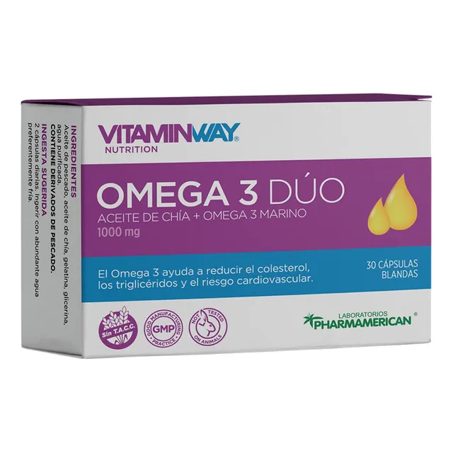 Vitamin Way Omega 3 Dúo Aceite De Chía + Aceite De Pescado