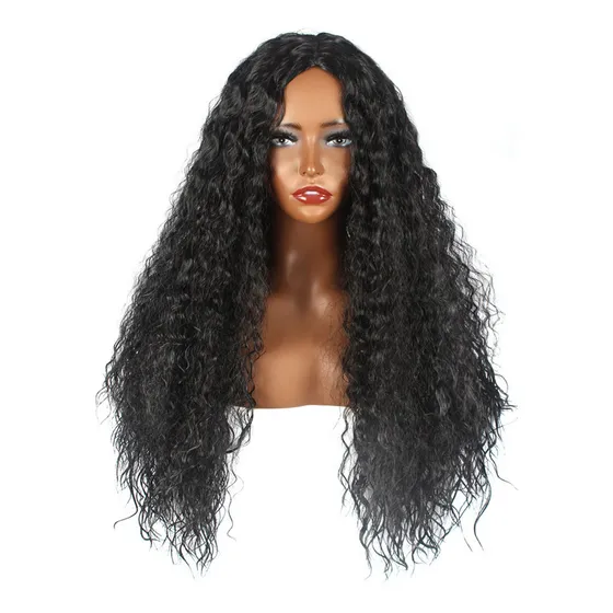 Tubo Enrollado Negro De Sección Media Para Cabello Largo, Pe