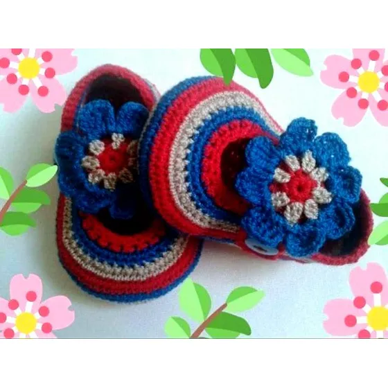 Zapatos Tejidos Para Bebé Multicolor